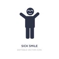 sick smile icon on white background. Simple element illustration from People concept Royalty Free Stock Photo