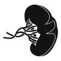 Sick spleen icon, simple style