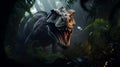 Sick T-rex In Unreal Engine 5 Forest: Explosive Wildlife Close-up