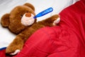 Sick Teddy Bear Royalty Free Stock Photo