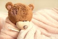 Sick teddy bear Royalty Free Stock Photo