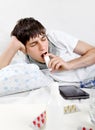 Sick Young Man with Flu Royalty Free Stock Photo