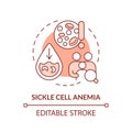 Sickle cell anemia red concept icon Royalty Free Stock Photo