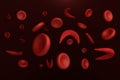 Sickle and normal red blood cells