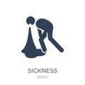 sickness icon in trendy design style. sickness icon isolated on white background. sickness vector icon simple and modern flat