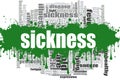 Sickness word cloud design Royalty Free Stock Photo