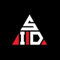 SID triangle letter logo design with triangle shape. SID triangle logo design monogram. SID triangle vector logo template with red Royalty Free Stock Photo