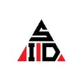 SID triangle letter logo design with triangle shape. SID triangle logo design monogram. SID triangle vector logo template with red Royalty Free Stock Photo