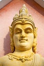Siddharta in the temple bangkok asia thailand abstract pink Royalty Free Stock Photo
