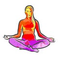 Siddhasana Perfect Yoga Colorful Logo