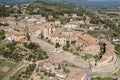 side aerial view of the town of anghiari tuscany Royalty Free Stock Photo