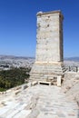 Side of Agrippa tower of the Acropolis Propylaea