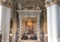Side Altar of the Duomo Cathedral in Lecce, with a picture of the assumption Royalty Free Stock Photo