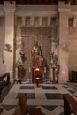 The side altar in the main hall of the St. Josephs Church in Nazareth, northern Israel