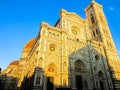 Side Angle View of Duomo Cathedral in Florence, Milan, Italy Royalty Free Stock Photo