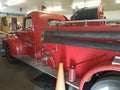 Side of an antique fire truck