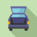Side back trunk icon flat vector. Door vehicle Royalty Free Stock Photo