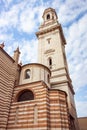 The side bell tower of Duomo Cattedrale di S. Maria Matricolare cathedral in Verona, Italy Royalty Free Stock Photo