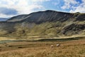 Looking across Bannerdale to ridge and crags