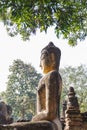 Side of Buddha Statue at Wat Pra Khaeo Kamphaeng Phet Province, Thailand Royalty Free Stock Photo