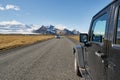 Side of a car in Iceland Royalty Free Stock Photo