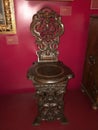 Side chair, Laminated rosewood and oak,Shaped back, curved in plan. Antique ornate side chair a focal point for any room.