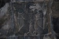 Bas-relief in Surb Grigor Chapel of Noravank complex in Armenia Royalty Free Stock Photo