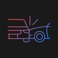Side collision gradient vector icon for dark theme Royalty Free Stock Photo