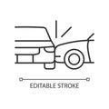 Side collision linear icon