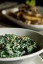 Side of creamed spinach