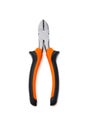 Side cutting pliers with black and orange handles Royalty Free Stock Photo