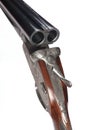 Side-by-side double-barreled spanish hunting shotgun Royalty Free Stock Photo