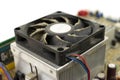 Side of dusty CPU fan Royalty Free Stock Photo