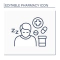 Side effects line icon Royalty Free Stock Photo