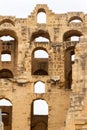 Side of the El Jem amphitheatre