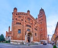 The side entrance of Cremona Cathedral, Italy