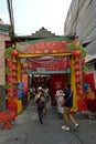 Side entrance to Wat Mangkon Kamalawat, Bangkok\'s most important Chinese Buddhist temple, situated off Charoen Krung Road