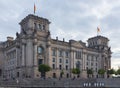 The side facade of Bundestag/Reichstag Parliament Building in Berlin, Germany. Royalty Free Stock Photo