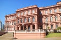 The Side Facade of Casa Rosada or the Pink House, famous historical Presidential Palace on Plaza de Mayo Square in Buenos Aires Royalty Free Stock Photo