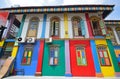 Side facade of the popular Tan Teng Niah Residence with vivid colour Royalty Free Stock Photo