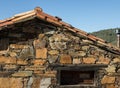 Side facade of a typical portuguese shale house \