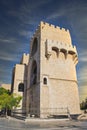 Side of the fortified towers of Los Serranos in Valencia