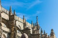 Side of the gothic cathedral of Astorga Royalty Free Stock Photo