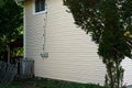 Side of house with new vinyl siding Royalty Free Stock Photo