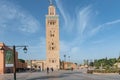 Side of the Kutubia mosque in Marrakech. Morocco