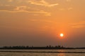 Summer sunrise, lake chao china