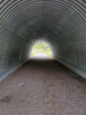 In side of a large culvert under a roadway Royalty Free Stock Photo