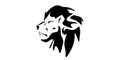 Side Lion cool face vector icon illustration design