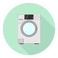 Side-loading washing machine flat icon with shadow Royalty Free Stock Photo