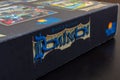 Side Logo View of colourful deck building card game of Dominion the Big Box